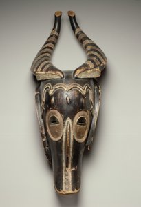 Máscara de antílope Zamle, cultura Guro, Costa de Marfil